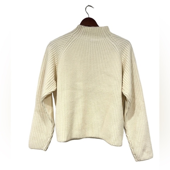 Zara Off White Cream Sweater Mock Neck Size Small Long Sleeved - Picture 5 of 5